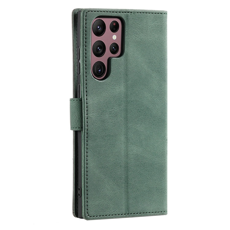 For Samsung Galaxy S25 Ultra 5G Nail Skin Feel Stitching Calf Texture Leather Phone Case(Green) - Galaxy S25 Ultra 5G Cases by PMC Jewellery | Online Shopping South Africa | PMC Jewellery | Buy Now Pay Later Mobicred