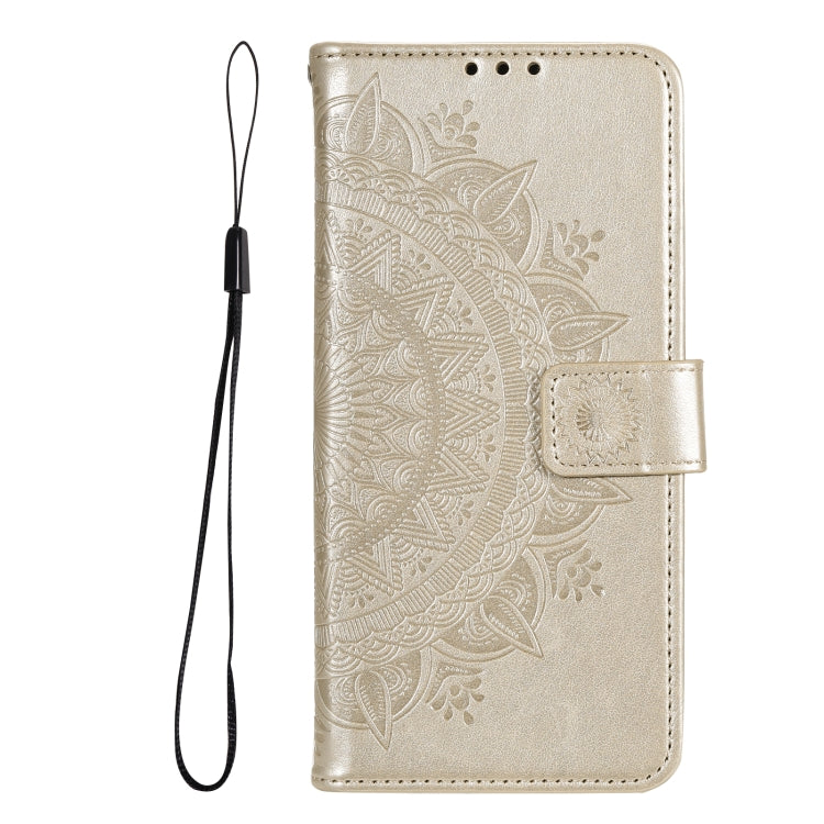 For Samsung Galaxy S25+ 5G Totem Flower Embossed Leather Phone Case(Gold) - Galaxy S25+ 5G Cases by PMC TechLife | Online Shopping South Africa | PMC TechLife | Buy Now Pay Later Mobicred