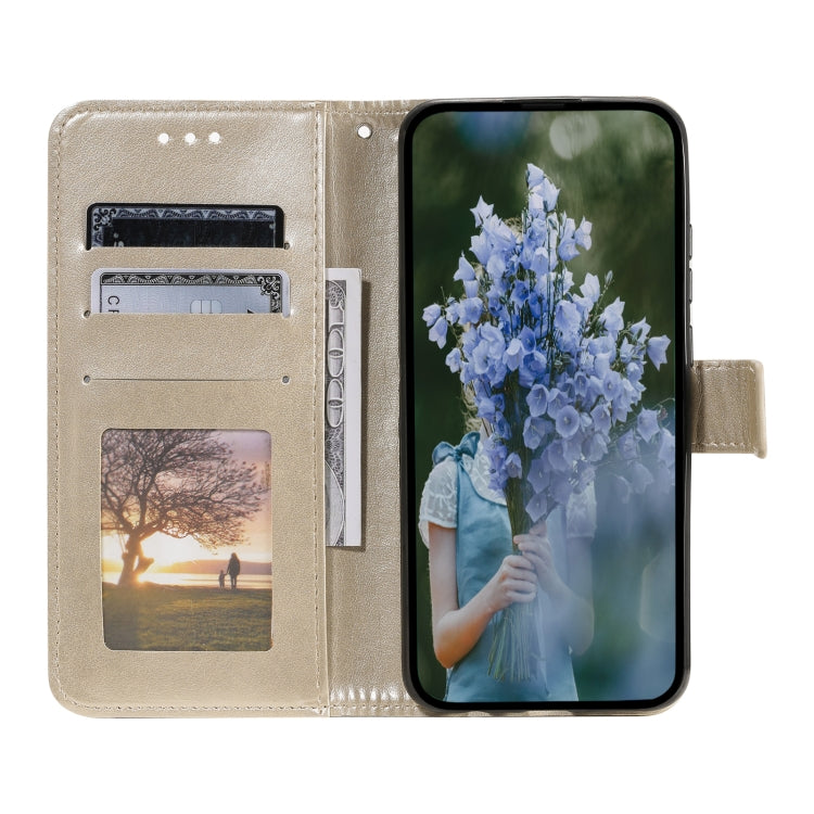 For Samsung Galaxy S25+ 5G Totem Flower Embossed Leather Phone Case(Gold) - Galaxy S25+ 5G Cases by PMC TechLife | Online Shopping South Africa | PMC TechLife | Buy Now Pay Later Mobicred