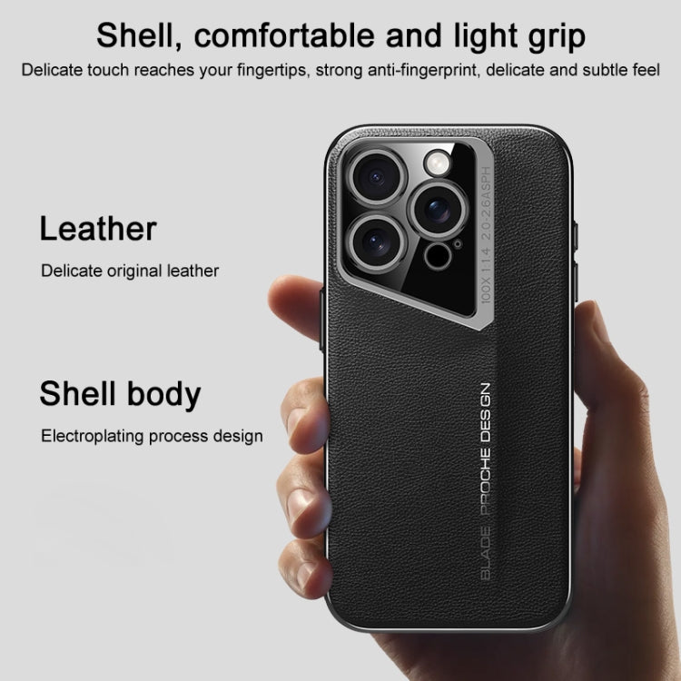 For iPhone 16 Pro J-20 Leather Skyline Design Full Coverage Phone Case(Black) - iPhone 16 Pro Cases by PMC Jewellery | Online Shopping South Africa | PMC Jewellery | Buy Now Pay Later Mobicred