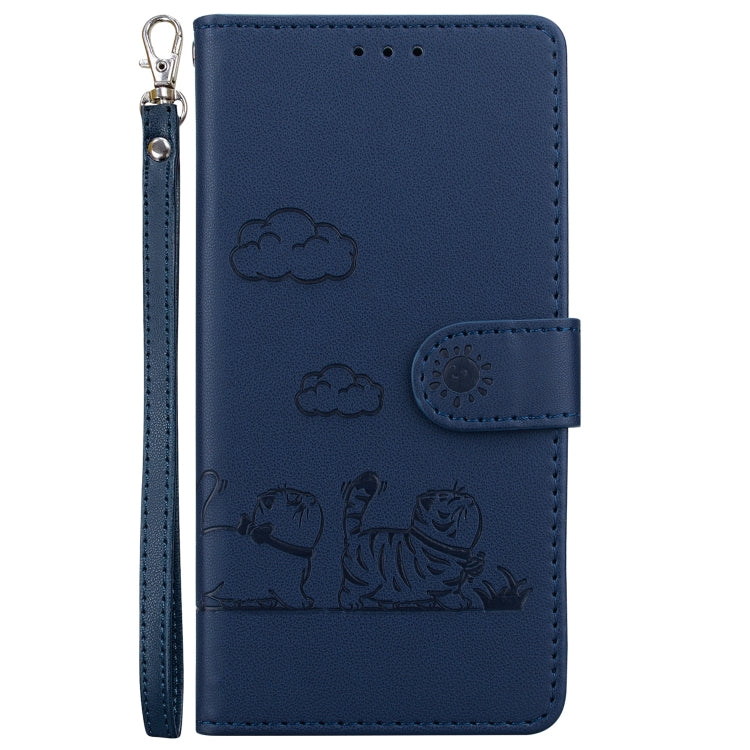 For Redmi K70 / K70 Pro Cute Cats RFID Leather Phone Case(Blue) - K70 Cases by PMC Jewellery | Online Shopping South Africa | PMC Jewellery | Buy Now Pay Later Mobicred