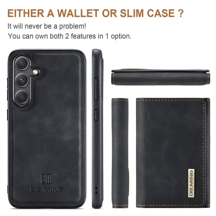 For Samsung Galaxy S24 FE 5G DG.MING M1 Series 3-Fold Multi Card Wallet + Magnetic Phone Case(Black) - Galaxy S24 FE 5G Cases by DG.MING | Online Shopping South Africa | PMC Jewellery | Buy Now Pay Later Mobicred