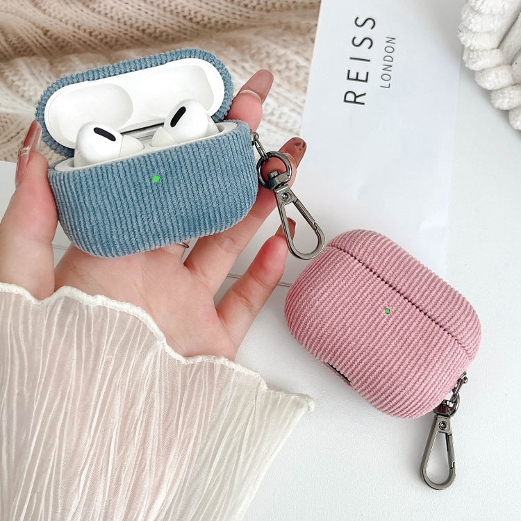 For AirPods 3 Corduroy Cloth Pattern Earphone Protective Case(Royal Blue) - For AirPods 3 by PMC Jewellery | Online Shopping South Africa | PMC Jewellery | Buy Now Pay Later Mobicred