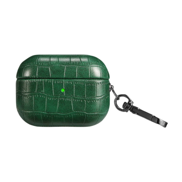 For AirPods 3 Crocodile Texture Earphone Protective Case(Dark Green) - For AirPods 3 by PMC Jewellery | Online Shopping South Africa | PMC Jewellery | Buy Now Pay Later Mobicred