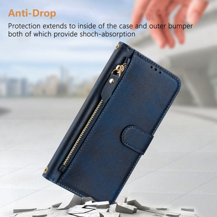 For Ulefone Note 14 Multi-Card Slots Zipper Wallet Leather Phone Case(Blue) - Ulefone Cases by PMC Jewellery | Online Shopping South Africa | PMC Jewellery | Buy Now Pay Later Mobicred