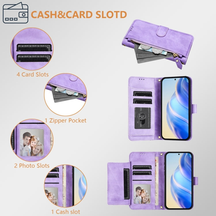 For Ulefone Note 14 Multi-Card Slots Zipper Wallet Leather Phone Case(Purple) - Ulefone Cases by PMC Jewellery | Online Shopping South Africa | PMC Jewellery | Buy Now Pay Later Mobicred