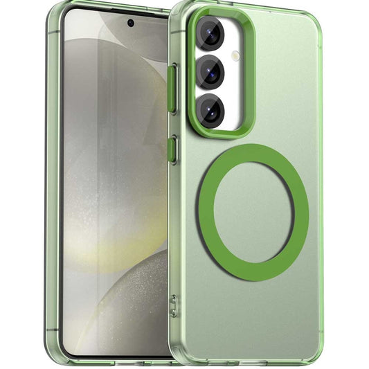 For Samsung Galaxy S25+ 5G Candy Magsafe PC Hybrid TPU Phone Case(Green) - Galaxy S25+ 5G Cases by PMC Jewellery | Online Shopping South Africa | PMC Jewellery | Buy Now Pay Later Mobicred