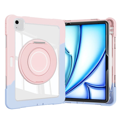 For iPad Air 11 2024 / Air 10.9 2022 Crystal Armor PC Hybrid TPU Tablet Case with Pen Slot(Blue Pink) - iPad Air 11 2024 Cases by PMC Jewellery | Online Shopping South Africa | PMC Jewellery | Buy Now Pay Later Mobicred