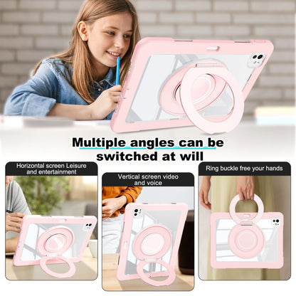 For iPad Pro 11 2024 Crystal Armor PC Hybrid TPU Tablet Case with Pen Slot(Pink) - iPad Pro 11 2024 Cases by PMC Jewellery | Online Shopping South Africa | PMC Jewellery | Buy Now Pay Later Mobicred