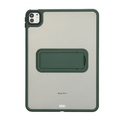 For iPad mini 2024 / mini 6 8.3 inch Skin Feel Holder PC Hybrid TPU Tablet Case(Dark Green) - iPad mini 6 Cases by PMC Jewellery | Online Shopping South Africa | PMC Jewellery | Buy Now Pay Later Mobicred