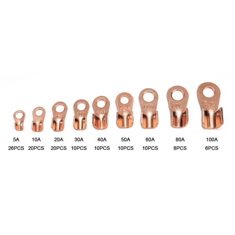 120 PCS Icstation Open Barrel Pure Copper Ring Lug Wire Crimp Terminals Assortment Kit - Booster Cable & Clip by PMC Jewellery | Online Shopping South Africa | PMC Jewellery | Buy Now Pay Later Mobicred