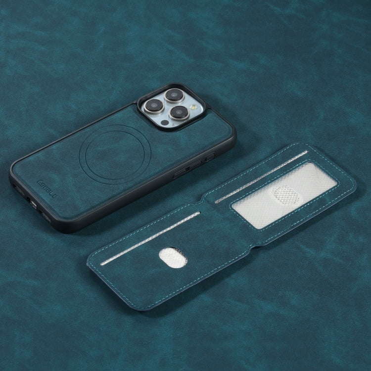 For iPhone 16 ESEBLE E2 Retro Texture Card Slots MagSafe RFID Leather Case(Dark Green) - free shipping - PMC Jewellery - Order now!