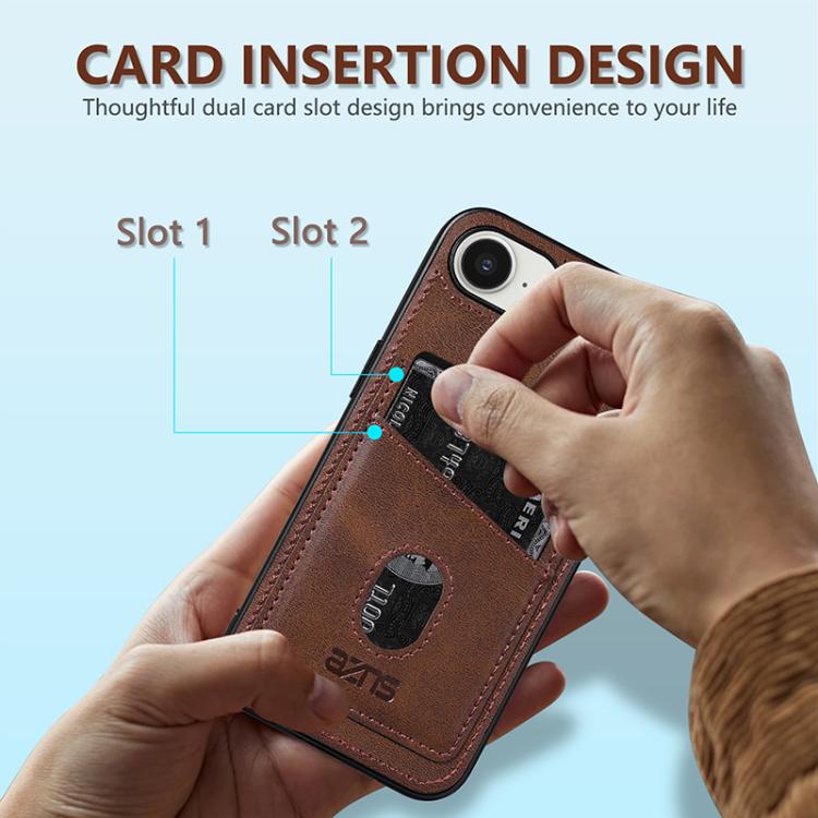 For iPhone 16e AZNS K1 Series Card Slot Business Phone Case(Blue) - free shipping - PMc TechLife - Order now!