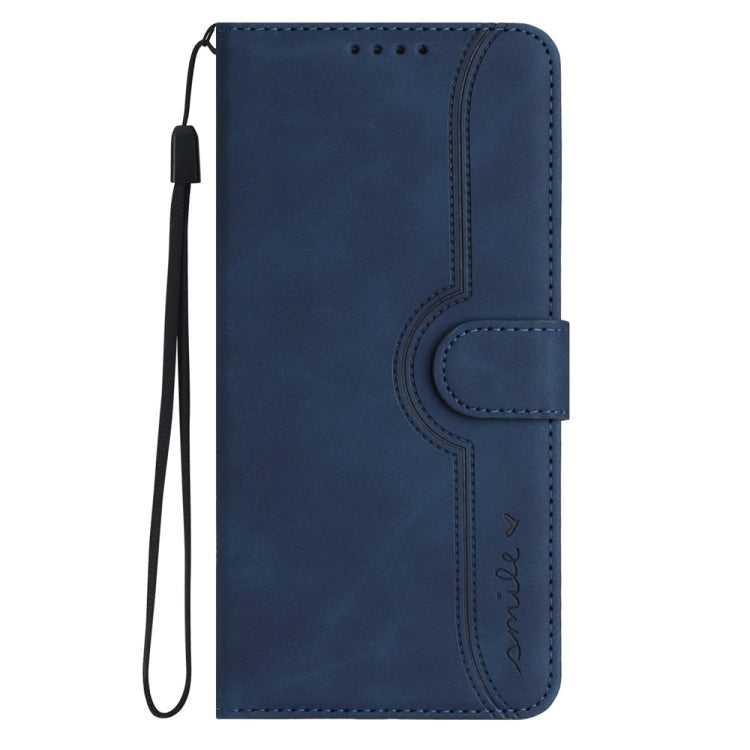 For Samsung Galaxy S25+ 5G Heart Pattern Skin Feel Leather Phone Case(Royal Blue) - Galaxy S25+ 5G Cases by PMC Jewellery | Online Shopping South Africa | PMC Jewellery | Buy Now Pay Later Mobicred