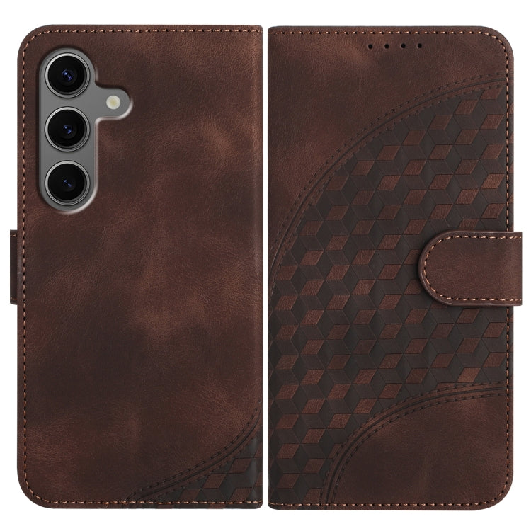 For Samsung Galaxy S25+ 5G Elephant Head Embossed Phone Leather Case with Lanyard(Coffee) - free shipping - PMC Jewellery - Order now!