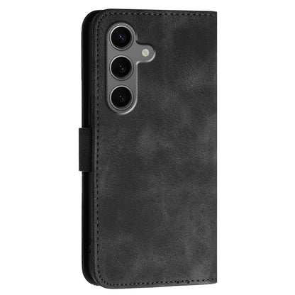 For Samsung Galaxy S25+ 5G YX0080 Grid Butterfly Embossed Pattern Flip Leather Phone Case with Lanyard(Black) - Galaxy S25+ 5G Cases by PMC Jewellery | Online Shopping South Africa | PMC Jewellery | Buy Now Pay Later Mobicred