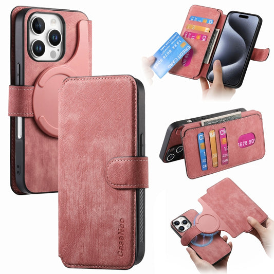 For iPhone 16 Pro CaseNeo MagSafe RFID Anti-theft Retro Leather Phone Case(Pink) - iPhone 16 Pro Cases by CaseNeo | Online Shopping South Africa | PMC Jewellery | Buy Now Pay Later Mobicred