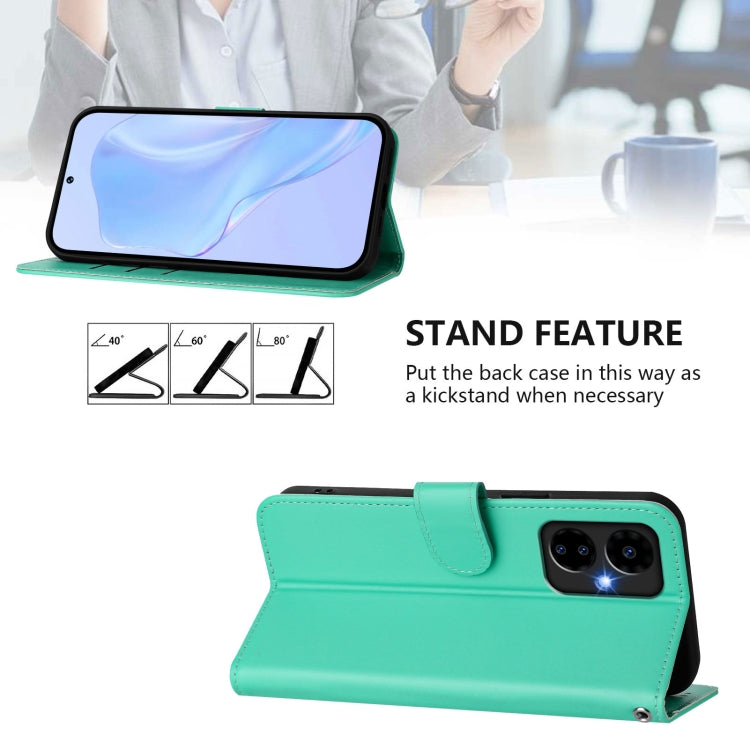 For Boost MobIle Celero 5G 2024 / 3 5G Skin Feel Solid Color Leather Phone Case with Lanyard(Green) - More Brand by PMC Jewellery | Online Shopping South Africa | PMC Jewellery | Buy Now Pay Later Mobicred