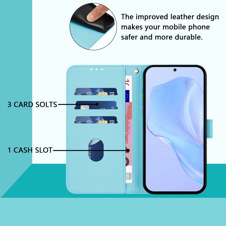 For Ulefone Note 14 Skin Feel Solid Color Leather Phone Case with Lanyard(Sky Blue) - Ulefone Cases by PMC Jewellery | Online Shopping South Africa | PMC Jewellery | Buy Now Pay Later Mobicred