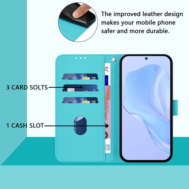 For Ulefone Note 14 Skin Feel Solid Color Leather Phone Case with Lanyard(Lake Blue) - Ulefone Cases by PMC Jewellery | Online Shopping South Africa | PMC Jewellery | Buy Now Pay Later Mobicred