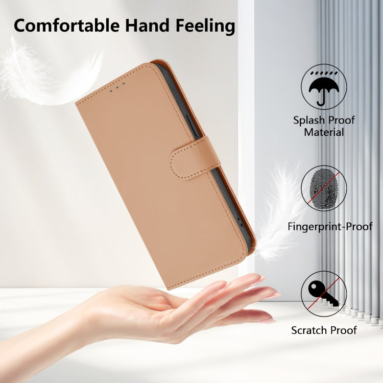 For Ulefone Note 17 Pro Skin Feel Solid Color Leather Phone Case with Lanyard(Nude) - Ulefone Cases by PMC Jewellery | Online Shopping South Africa | PMC Jewellery | Buy Now Pay Later Mobicred