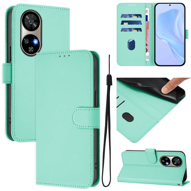 For Ulefone Note 17 Pro Skin Feel Solid Color Leather Phone Case with Lanyard(Mint Green) - free shipping - PMC Jewellery - Order now!