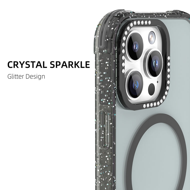 For iPhone 16 Pro Mutural Blink Series Glitter Edge MagSafe Magnetic Phone Case(White) - iPhone 16 Pro Cases by Mutural | Online Shopping South Africa | PMC Jewellery | Buy Now Pay Later Mobicred