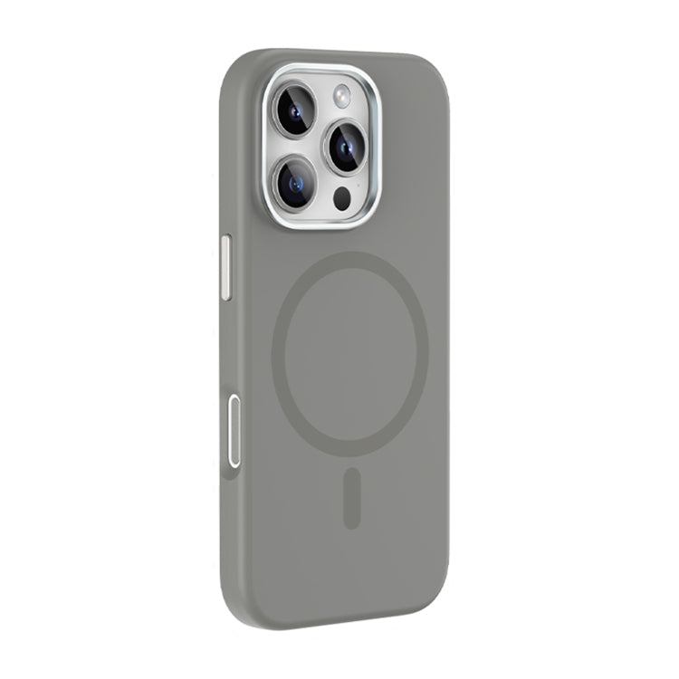 For iPhone 16 Pro Mutural Karen Series Liquid Silicone MagSafe Magnetic Phone Case(Grey) - iPhone 16 Pro Cases by Mutural | Online Shopping South Africa | PMC Jewellery | Buy Now Pay Later Mobicred