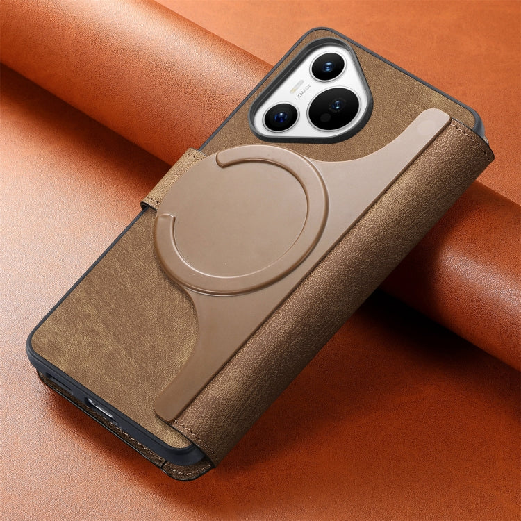 For Huawei Pura 70 CaseNeo MagSafe RFID Anti-theft Retro Leather Phone Case(Brown) - Huawei Cases by CaseNeo | Online Shopping South Africa | PMC Jewellery | Buy Now Pay Later Mobicred