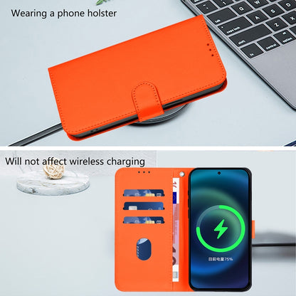 For Honor Magic6 Pro Skin Feel Solid Color Leather Phone Case with Lanyard(Orange) - Honor Cases by PMC Jewellery | Online Shopping South Africa | PMC Jewellery | Buy Now Pay Later Mobicred