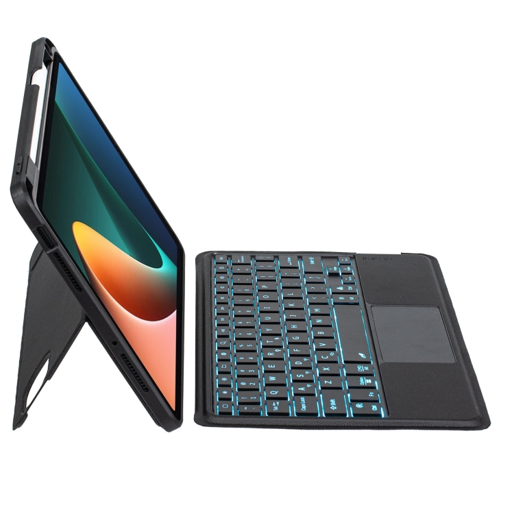 For Xiaomi Pad 5 / 5 Pro 11 Detachable Backlit Bluetooth Keyboard Leather Case with Touchpad(Black) - free shipping - PMC Jewellery - Order now!