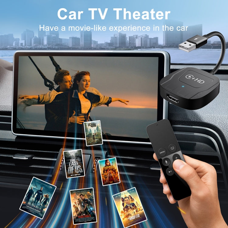 USB and HDMI Wired to Wireless CarPlay Auto Adapter, Specification:Square(Silver) - free shipping - PMC Jewellery - Order now!