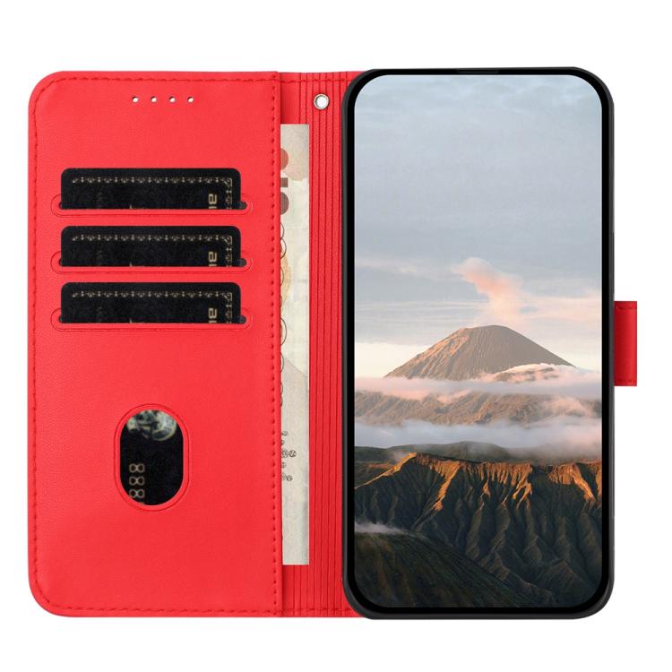For iPhone 17 Triangle Pattern Buckle Clasp Leather Phone Case(Red) - free shipping - PMc TechLife - Order now!
