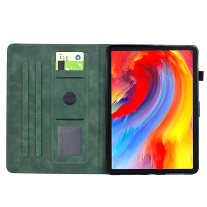 For Samsung Galaxy Tab S9 Flowers and Bird Embossed Smart Leather Tablet Case(Green) - Galaxy Tab S9 Cases by PMC Jewellery | Online Shopping South Africa | PMC Jewellery | Buy Now Pay Later Mobicred