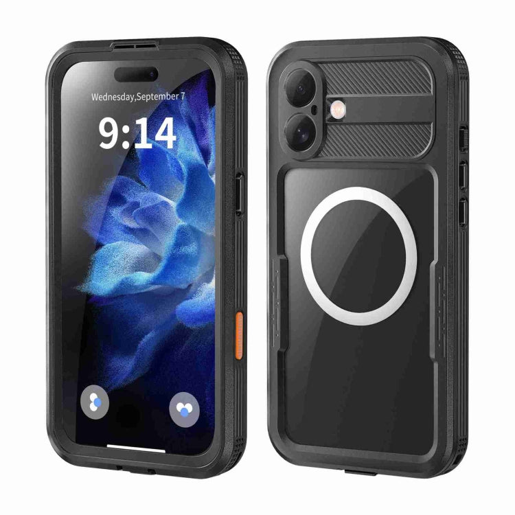 For iPhone 16 RedPepper IP68 Waterproof Triple-proof MagSafe Phone Case(Black) - free shipping - PMC Jewellery - Order now!