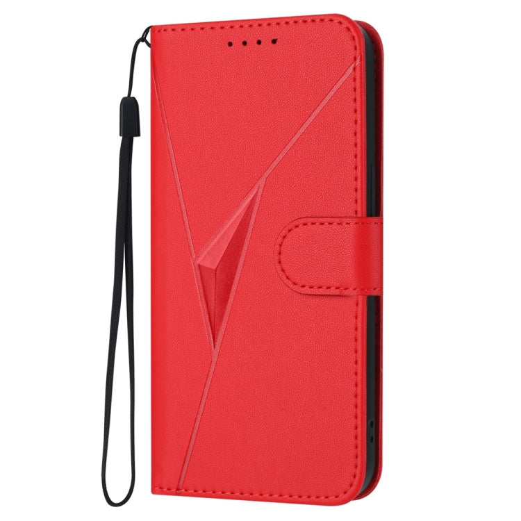 For Samsung Galaxy S25 Ultra 5G Triangle Pattern Buckle Clasp Leather Phone Case(Red) - Galaxy S25 Ultra 5G Cases by PMC Jewellery | Online Shopping South Africa | PMC Jewellery | Buy Now Pay Later Mobicred