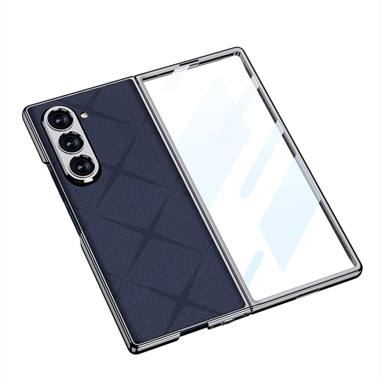 For Samsung Galaxy Z Fold6 GKK Integrated Asterism Plating Leather Full Coverage Phone Case(Grey) - Galaxy Z Fold6 5G Cases by GKK | Online Shopping South Africa | PMC Jewellery | Buy Now Pay Later Mobicred