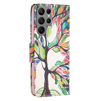 For Samsung Galaxy S25 Ultra 5G Colored Drawing Pattern Leather Phone Case(Tree Life) - Galaxy S25 Ultra 5G Cases by PMC Jewellery | Online Shopping South Africa | PMC Jewellery | Buy Now Pay Later Mobicred