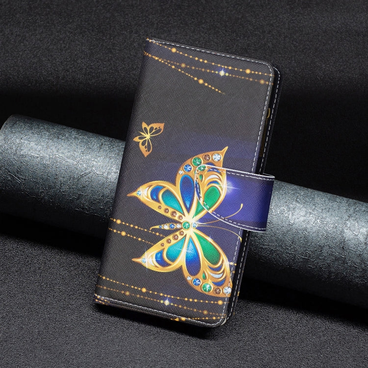 For Samsung Galaxy S25 5G Colored Drawing Pattern Zipper Leather Phone Case(Big Butterfly) - Galaxy S25 5G Cases by PMC Jewellery | Online Shopping South Africa | PMC Jewellery | Buy Now Pay Later Mobicred