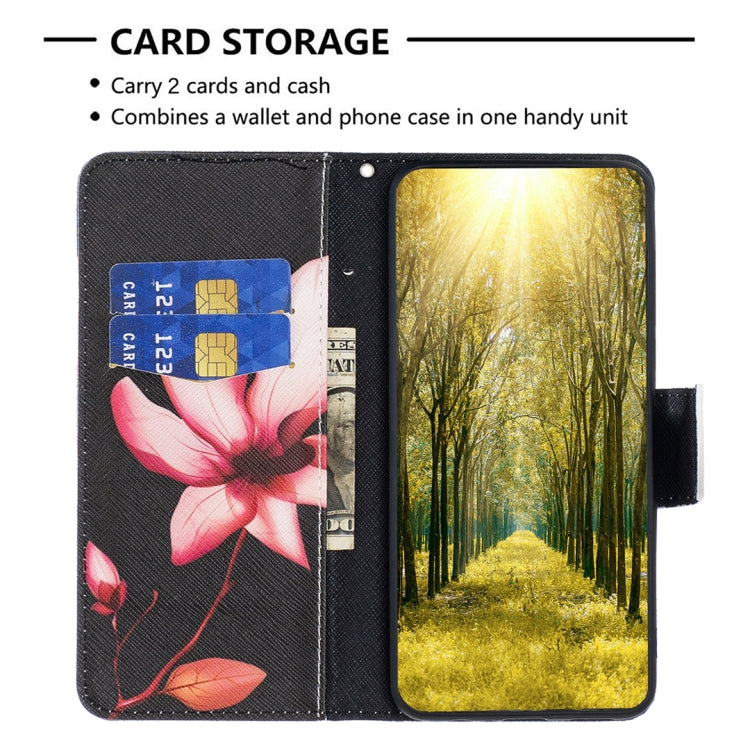 For Samsung Galaxy S25 5G Colored Drawing Pattern Leather Phone Case(Lotus) - free shipping - PMC Jewellery - Order now!