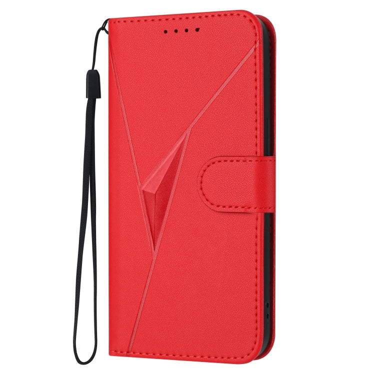 For Motorola Moto G Play 4G 2024 Triangle Pattern Buckle Clasp Leather Phone Case(Red) - free shipping - PMC Jewellery - Order now!
