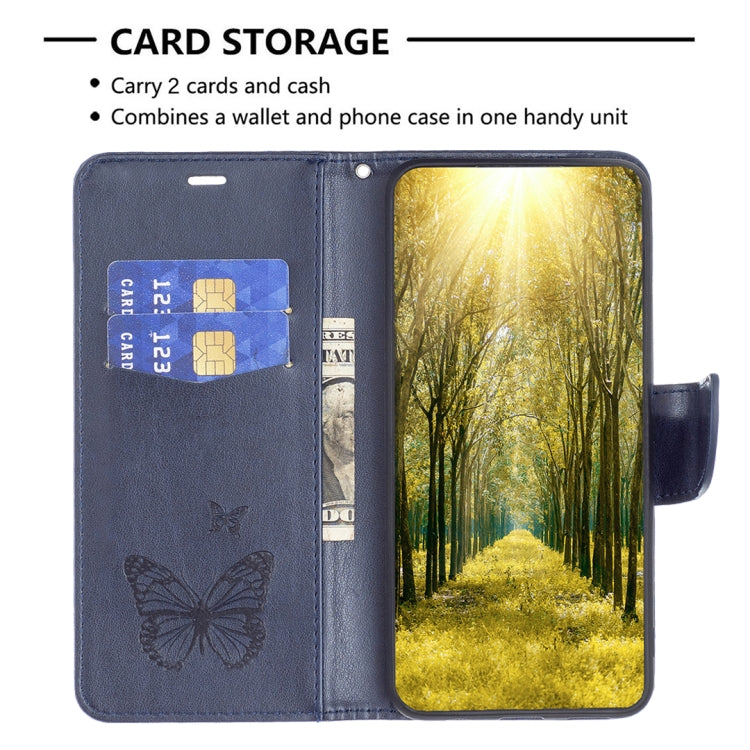 For Samsung Galaxy S25 5G Embossing Two Butterflies Pattern Leather Phone Case(Blue) - Galaxy S25 5G Cases by PMC Jewellery | Online Shopping South Africa | PMC Jewellery | Buy Now Pay Later Mobicred