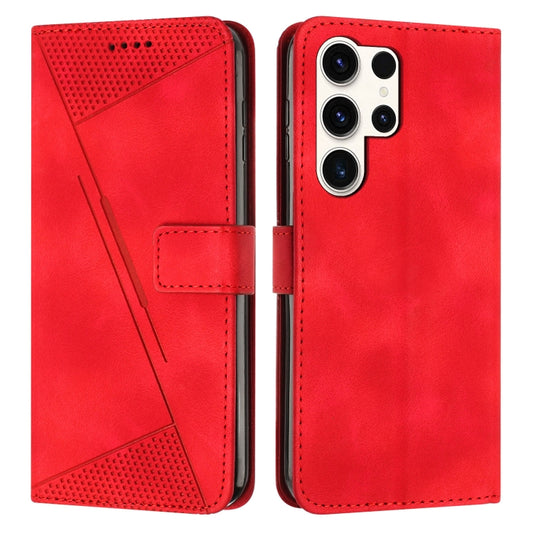 For Samsung Galaxy S25 Ultra 5G Dream Triangle Leather Phone Case with Long Lanyard(Red) - Galaxy S25 Ultra 5G Cases by PMC Jewellery | Online Shopping South Africa | PMC Jewellery | Buy Now Pay Later Mobicred