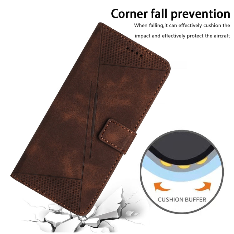 For Samsung Galaxy S25 / S24 5G Dream Triangle Leather Phone Case with Long Lanyard(Brown) - Galaxy S25 5G Cases by PMC Jewellery | Online Shopping South Africa | PMC Jewellery | Buy Now Pay Later Mobicred