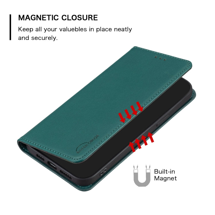 For Samsung Galaxy S25 Ultra 5G Magnetic Leather Phone Case(Green) - Galaxy S25 Ultra 5G Cases by PMC Jewellery | Online Shopping South Africa | PMC Jewellery | Buy Now Pay Later Mobicred