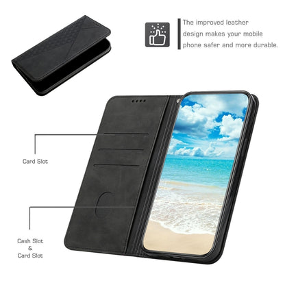 For Samsung Galaxy S25 Ultra 5G Diamond Splicing Skin Feel Magnetic Leather Phone Case(Black) - Galaxy S25 Ultra 5G Cases by PMC Jewellery | Online Shopping South Africa | PMC Jewellery | Buy Now Pay Later Mobicred