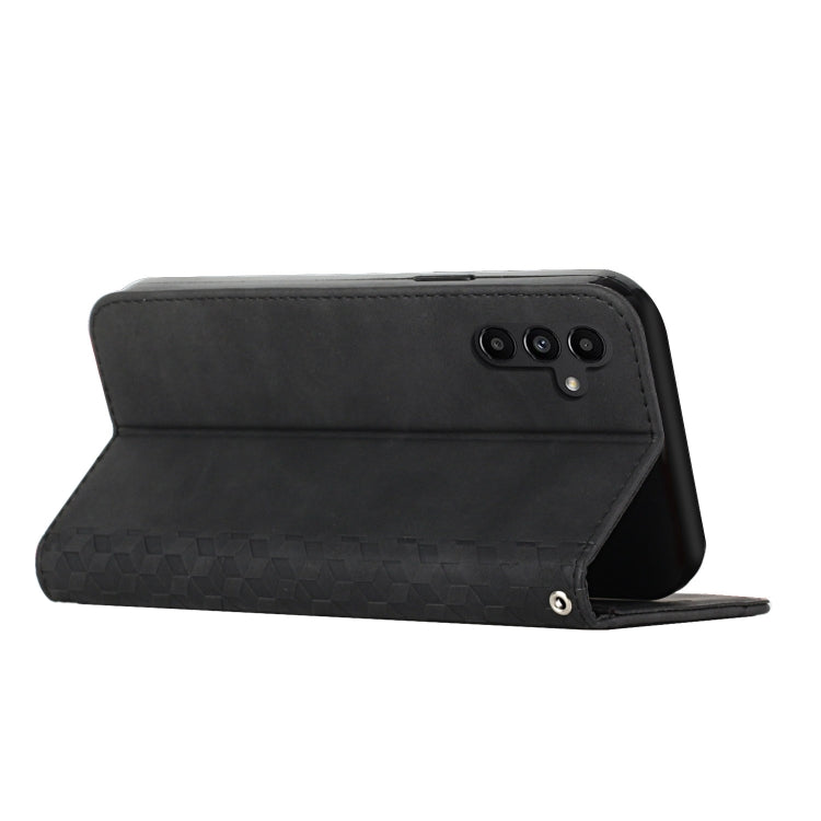 For Samsung Galaxy S25+ / S24+ 5G Diamond Splicing Skin Feel Magnetic Leather Phone Case(Black) - Galaxy S25 5G Cases by PMC Jewellery | Online Shopping South Africa | PMC Jewellery | Buy Now Pay Later Mobicred