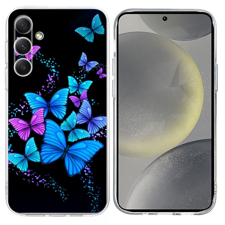 For Samsung Galaxy S25 5G Colorful Painting Pattern TPU Phone Case(Color Butterflies) - Galaxy S25 5G Cases by PMC Jewellery | Online Shopping South Africa | PMC Jewellery | Buy Now Pay Later Mobicred