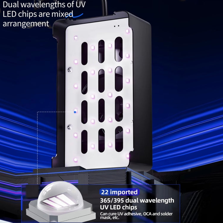 Qianli UVC17 7 inch Integrated UV Curing Lamp with Timing Function, Plug:US Plug - free shipping - PMC TechLife - Order now!