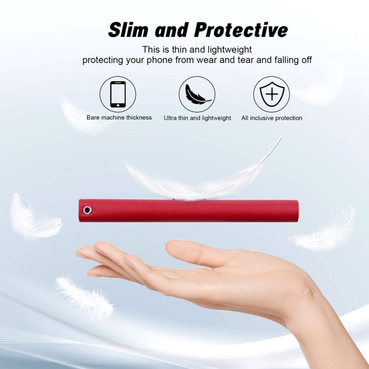 For iPhone 16e Ultra-thin Voltage Magnetic Buckle Leather Phone Case(Red) - iPhone 16e Cases by PMC TechLife | Online Shopping South Africa | PMC TechLife | Buy Now Pay Later Mobicred